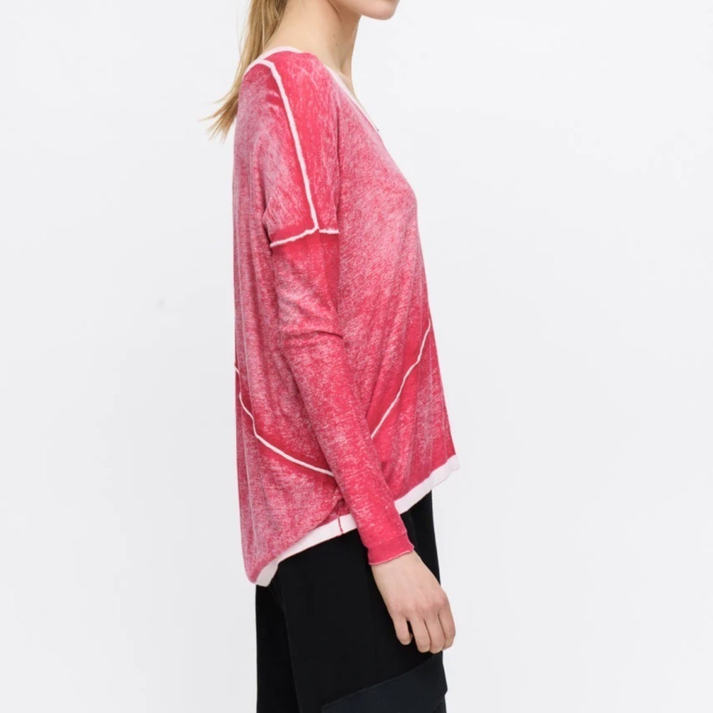Kokun - Overdye Seamed V Neck - Bamboo & Cashmere blend - M/L